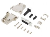 Conector D-Sub 15 Pin Mamă Lipire pe Cablu Gold Flash UNC 4-40