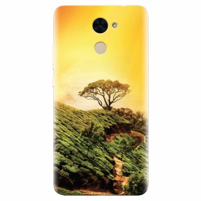 Husa silicon pentru Huawei Enjoy 7 Plus, Hill Top Tree Golden Light foto