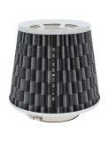 Filtru sport universal de admisie a aerului auto, cu adaptoare din fibra de carbon