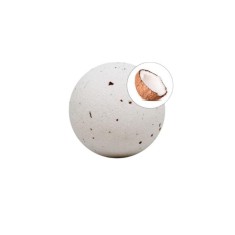 Bombă de baie efervescentă TALOKA Coco Bath Bomb, pentru băi erotice &icirc;n cuplu, cu aromă de cocos și petale de trandafir, 150 g