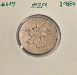 839 Cuba 25 Centavos 1981 INTUR KM#417