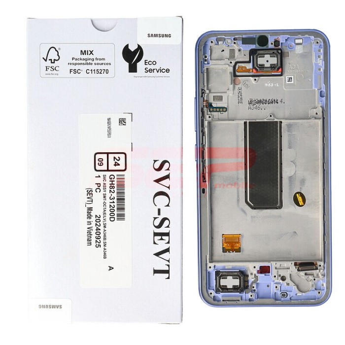 LCD+Touchscreen cu Rama Samsung Galaxy A34 5G / A346 VIOLET Original Service Pack