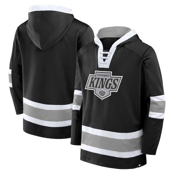 Los Angeles Kings hanorac de bărbați cu glugă Laced Hockey black - M