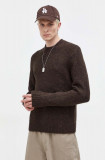Abercrombie &amp; Fitch pulover barbati, culoarea maro