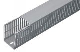 Canal cablu perforat slitat Elettrocanali 80x80mm gri pentru circuite electrice