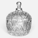 Bombonieră din sticlă, model rotund, mini, 80ml, CMCLASS