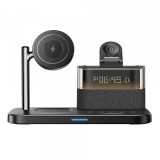 Incarcator Retea Wireless Yesido DS37 Display 3in1, 25W, 1.67A, Negru