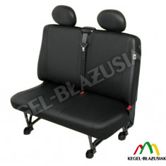 Huse scaun bancheta auto de 2 locuri VAN XL 98-106cm din imitatie de piele pentru Citroen Jumper Fiat Ducato Ford Transit Iveco Daily Mercedes Sprint