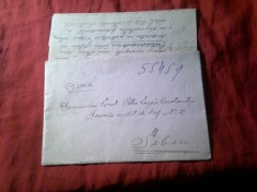 Plic 1921 Bucuresti - Sibiu cu 2 Timbre Ferdinand 1 leu si 30bani si Asistenta Soc.10bani cu scrisoare intre 2 militari foto