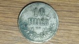 Ungaria - moneda de colectie WWI - 10 filler 1915 - varianta nickel - Francis Joseph I