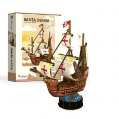 Puzzle 3D Cubic Fun Ambarcatiunea Santa Maria EVO foto