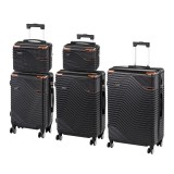 Cumpara ieftin Set valize Leziter TravelLux Urban, 5 piese, negru, cu roti si maner telescopic