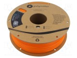 Filament PLA 1,75mm portocaliu 1kg PolyMaker PolyLite&trade;
