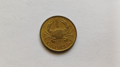 Seychelles -1 cent 1982 foto