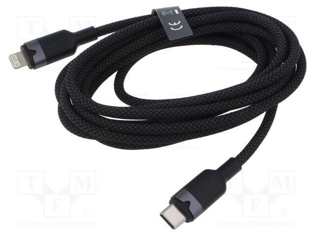 Cablu USB 2.0 Apple Lightning și USB C nichelat 2m VENTION