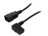 Cablu IEC C19 mamă unghi, IEC C20 tată, 0,5m, 3x1,5mm2 PVC