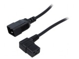 Cablu IEC C19 mamă unghi, IEC C20 tată, 0,5m, 3x1,5mm2 PVC