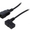 Cablu IEC C19 mamă unghi, IEC C20 tată, 0,5m, 3x1,5mm2 PVC