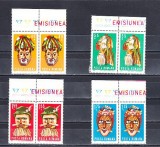 M1 TX6 2 - 1969 - Masti folclorice - perechi de cate doua timbre, Arta, Nestampilat