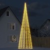 VidaXL Pom de Crăciun LED pe st&acirc;lp 3000 LED-uri Alb Cald 800 cm 358120