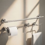 Set accesorii pentru baie GRID Brush Nickel 4 piese