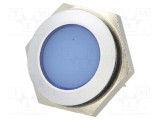 Lampă LED plată albastră 12&divide;14VDC &Oslash;22mm IP67 SIGNAL-CONSTRUCT