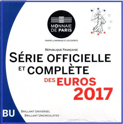 FRANTA 2017 - Set monetarie 1 cent-2 euro - FOLDER/ BU / sigilat foto