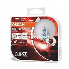Set 2 becuri Osram H8 Night Breaker Laser Next Gen (+150% lumina) 12V 35W 64212NL-HCB