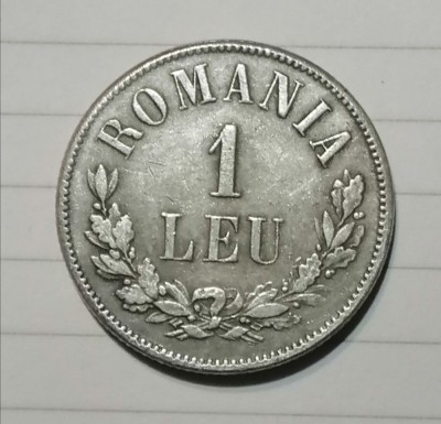 Replica după moneda de argint de 1 lei 1876 foto