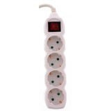 Prelungitor 4 prize 3M cu intrerupator, cablu 3x1.5mmp, Well