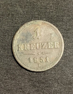 Moneda 1 kreuter 1851 E Austria foto