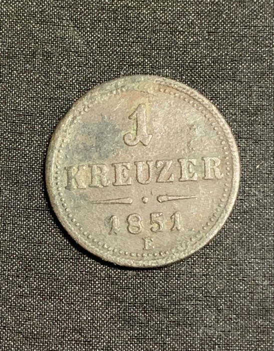 Moneda 1 kreuter 1851 E Austria