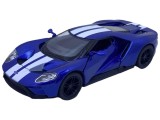 Macheta Ford GT Albastra cu Dungi Albe - scara 1:32