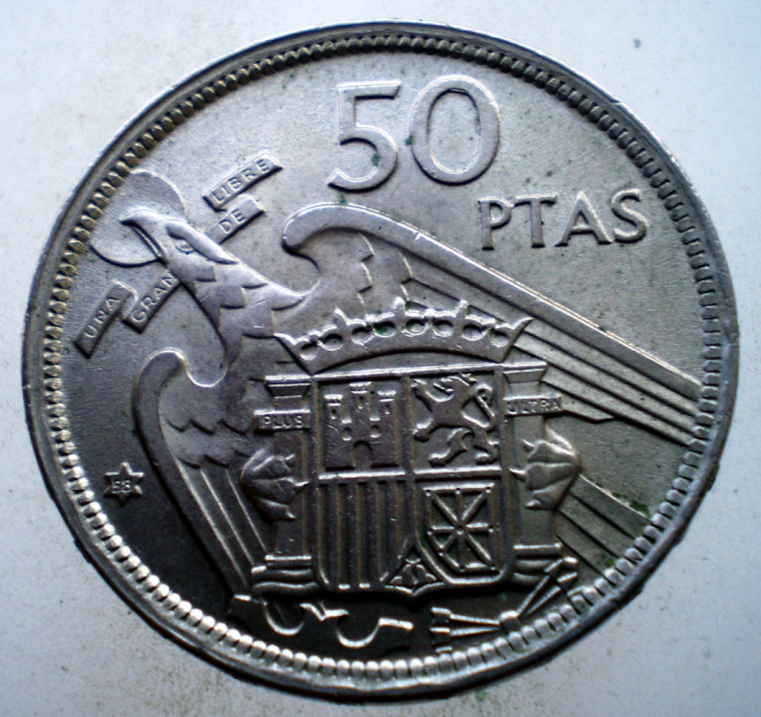 7.203 SPANIA FRANCO 50 PESETAS 1958 XF/AUNC