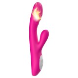 Vibrator rabbit ARMONY Spark Vibrator, cu funcție de &icirc;ncălzire, 9 funcții de vibrație, silențios, rezistent la apă, roz