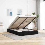 VidaXL Cadru de pat otoman fără saltea Negru 140x190 cm catifea