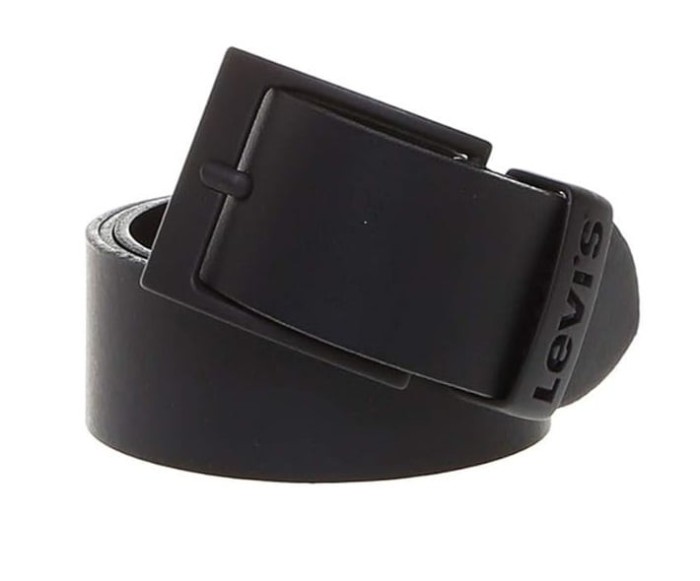Curea de piele Levi s Ashland Gun Metal, unisex, negru, marime 110 - OUTLET