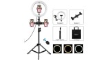 Puluz Lampă inelară / suport LED 26cm 3x smartphone PKT3070B