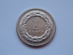 1 zloty Polonia 1991 foto