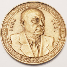MEDALIA JUBILIARA PROFESOR DOCTOR ALEXANDRU RADULESCU- BRONZ - 60 MM- 1961