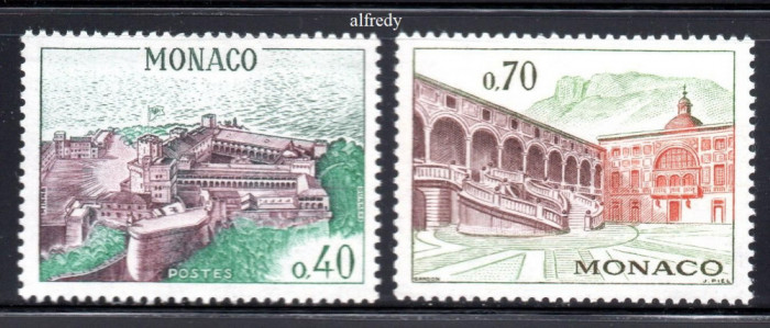 Monaco 1964, Arhitectura, serie neuzata, MNH