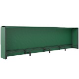 Outsunny Suport pentru Lemne 1 m&sup3;, Reglabil, cu Husă Impermeabilă din PE, Metal, 360 x 36 x 99 cm, Negru și Verde &Icirc;nchis | Aosom Romania