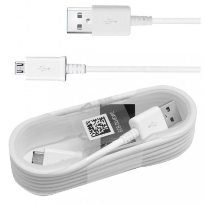 Cablu Samsung ECB-DU4EWE, Micro USB, 1.5m, White foto