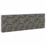 VidaXL Perete gabion cu capace, 300 x 30 x 100 cm, oțel galvanizat