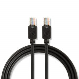 Cablu de retea U/UTP Nedis, cat5e, patch cord, 2m, negru