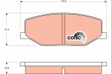 TRW GDB383 COTEC set placute frana,frana disc