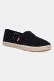Toms espadrile CROCHET LACE culoarea negru, 10021938