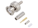 Mufă BNC Tată 50&Omega; Crimpat PTFE Aurit