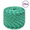 Fr&acirc;nghie de barcă, verde, 14 mm, 25 m, polipropilenă