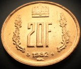 Cumpara ieftin Moneda 20 FRANCI - LUXEMBURG, anul 1982 * cod 2694 = UNC, Europa